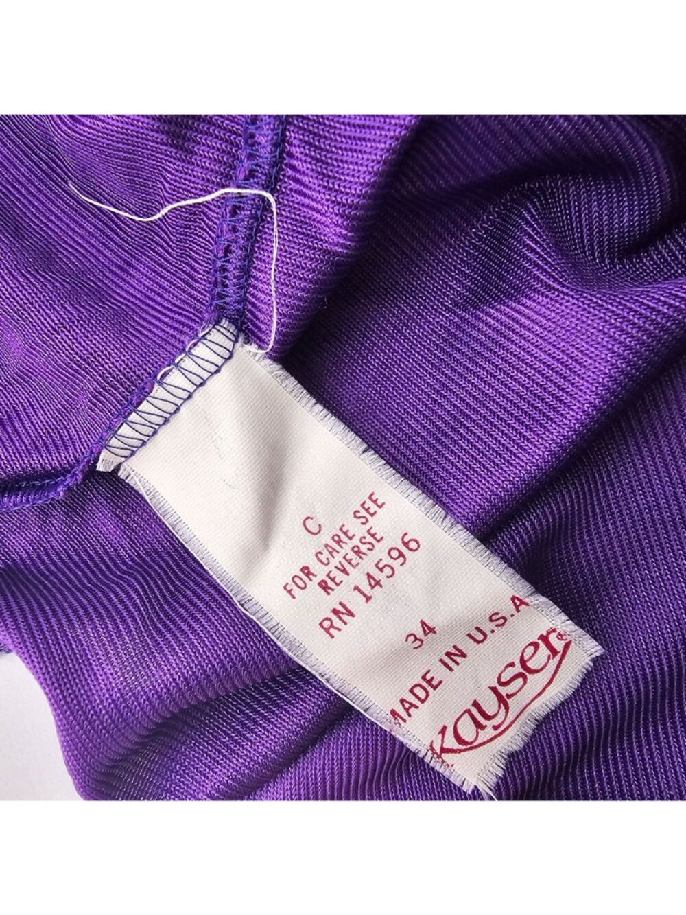 Kayser Vintage Size 34 Purple Nylon Bodysuit Sexy Lingerie  High Cut Sheer Lace - Picture 7 of 8